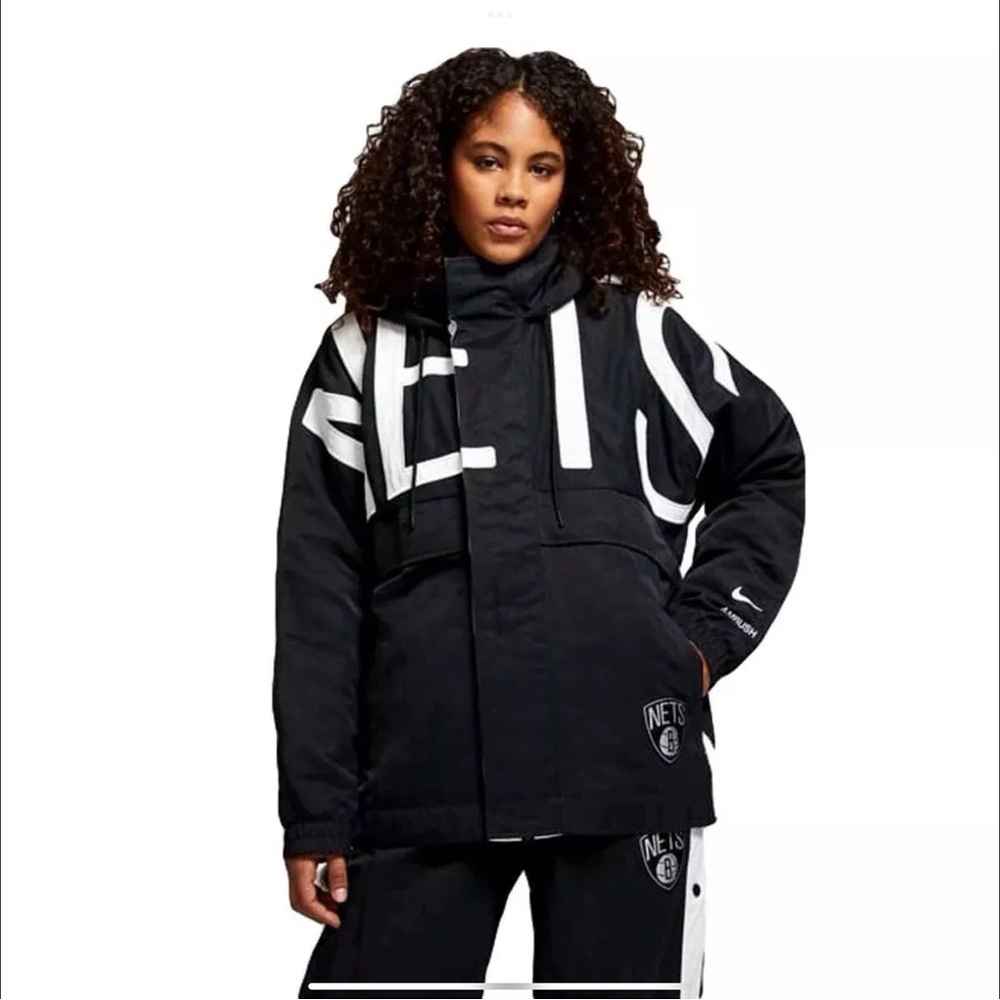 Nike Ambush X NBA Collection Brooklyn Nets Stitched Black Jacket m